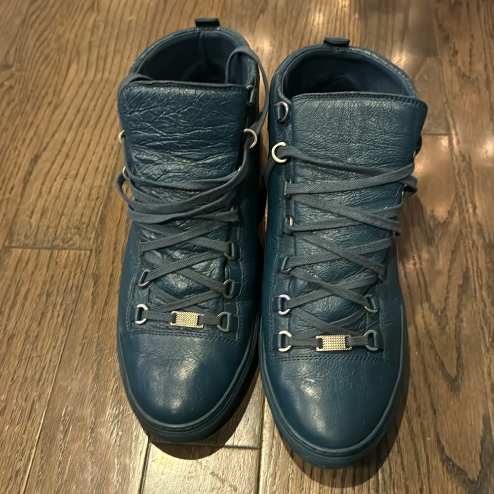 Balenciaga High Top Blue Pelle S Gomma Arena, Men’s 46, Best Offer